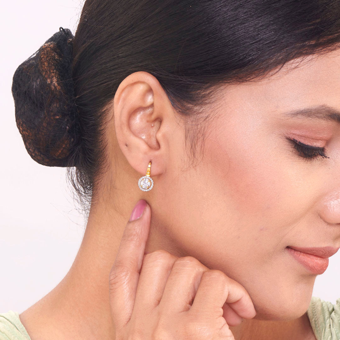 Liora Halo Gold Hoops & Huggies Earrings for Women