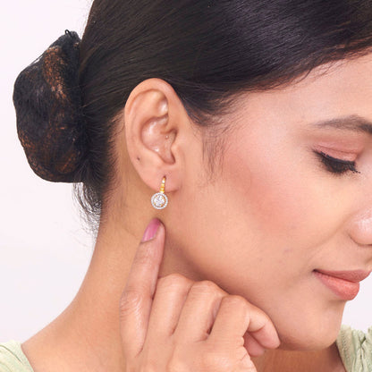 Liora Halo Gold Hoops & Huggies Earrings for Women
