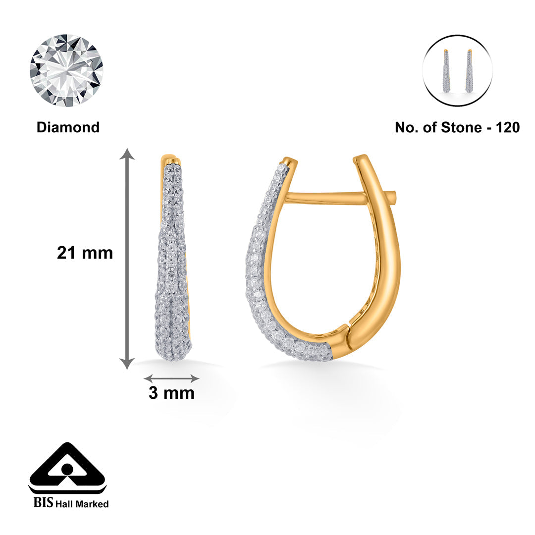 Radiya Circle Gold Hoops & Huggies Earrings for Women