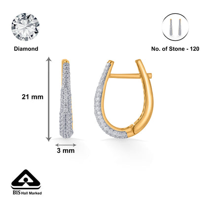 Radiya Circle Gold Hoops & Huggies Earrings for Women