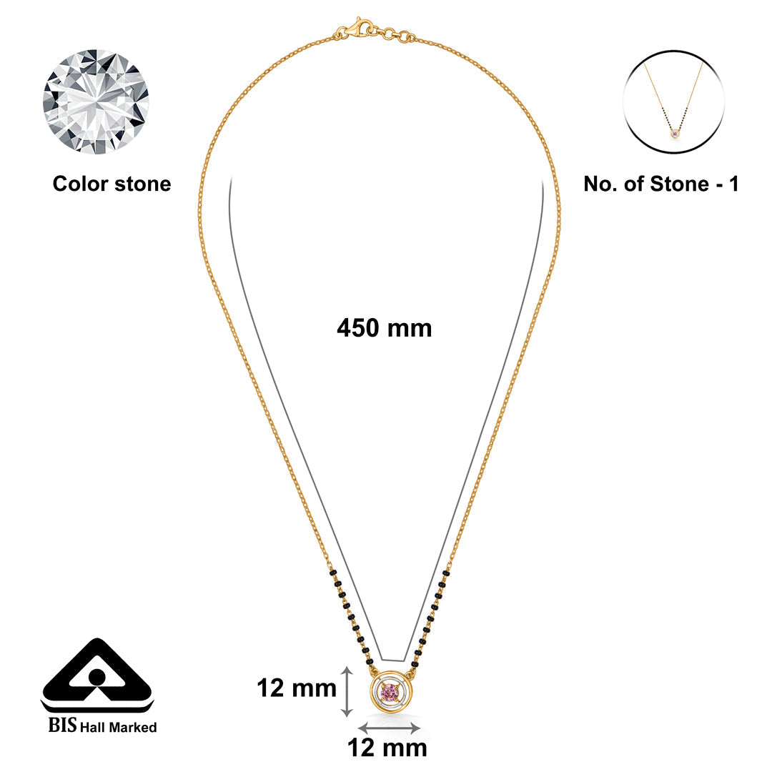 Blossom Line Gold Modern Mangalsutra for Women