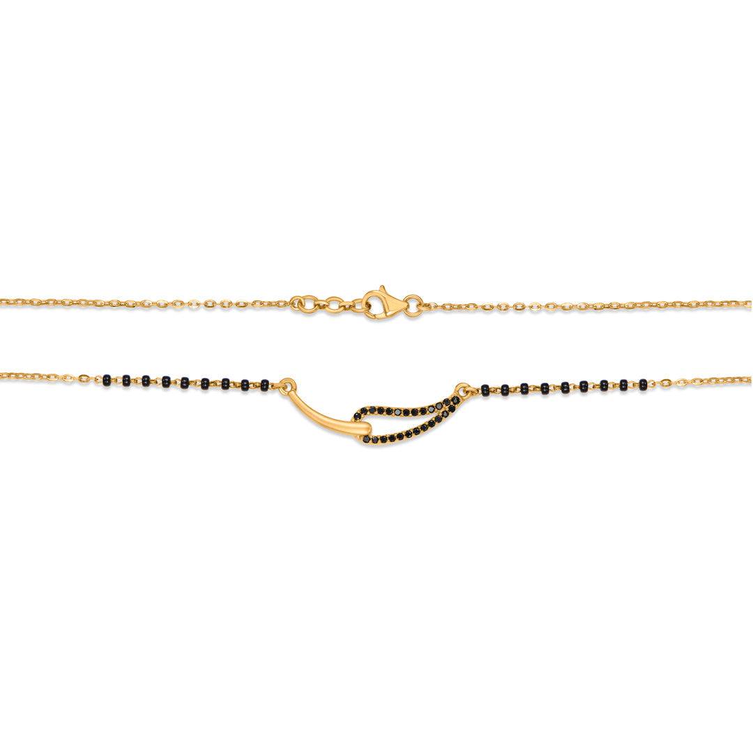 Promise Weave Gold Modern Mangalsutra for Women