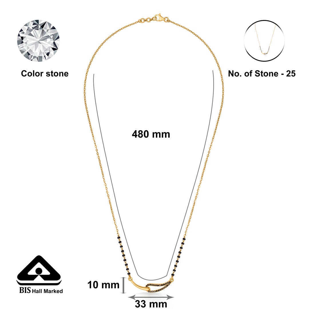 Promise Weave Gold Modern Mangalsutra for Women