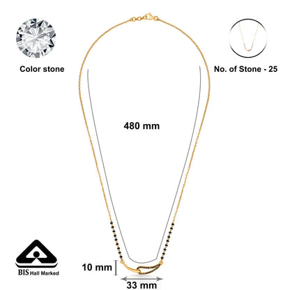 Promise Weave Gold Modern Mangalsutra for Women