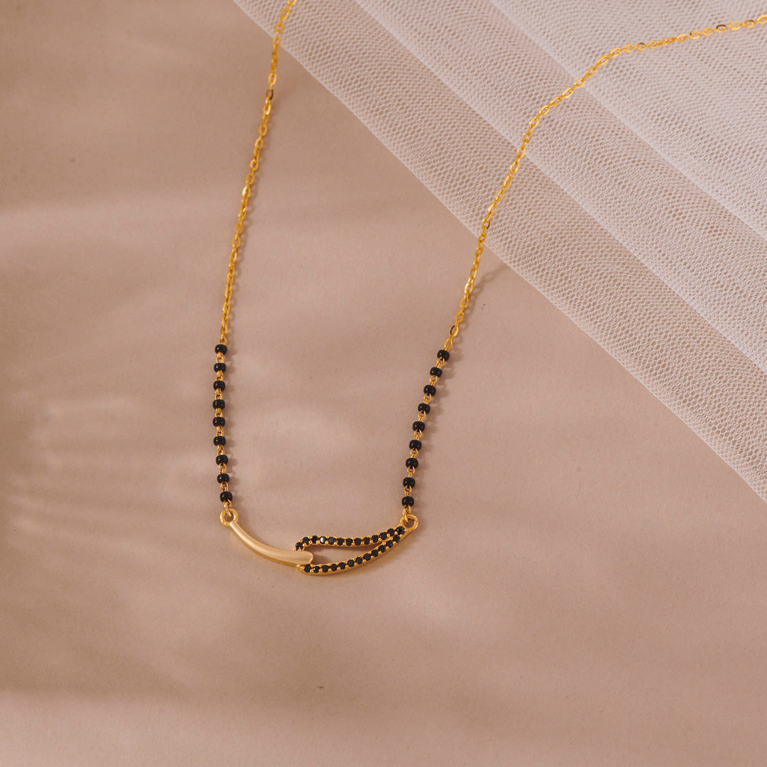Promise Weave Gold Modern Mangalsutra for Women