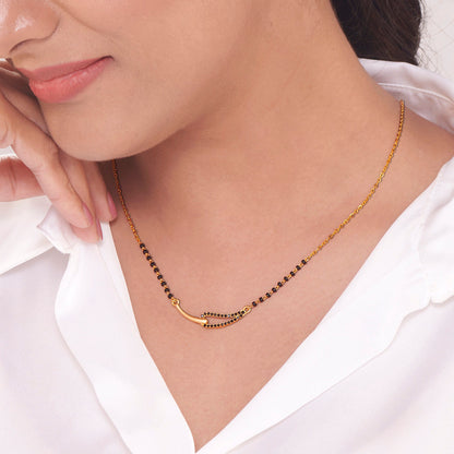 Promise Weave Gold Modern Mangalsutra for Women