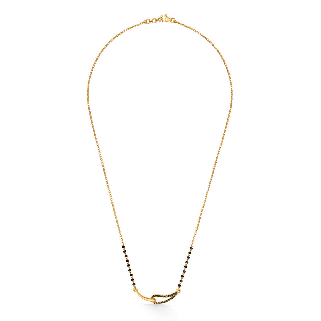 Promise Weave Gold Modern Mangalsutra for Women