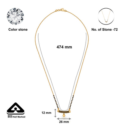 One Bond Gold Modern Mangalsutra for Women
