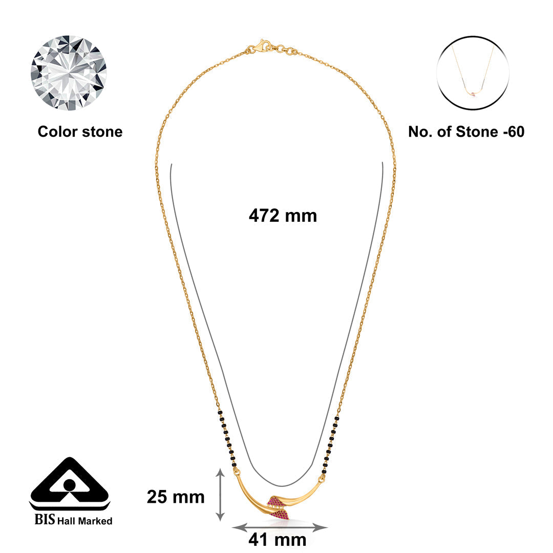 Bond Thread Gold Modern Mangalsutra for Women