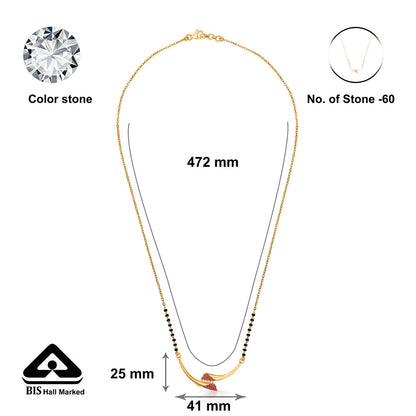 Bond Thread Gold Modern Mangalsutra for Women