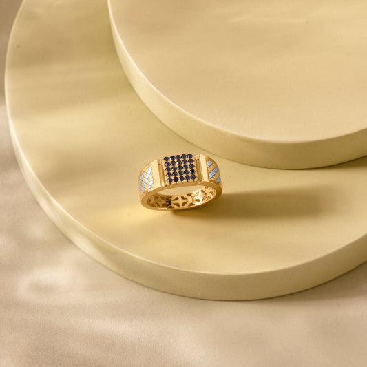 Regal Halo Gold Men's Ring for Men