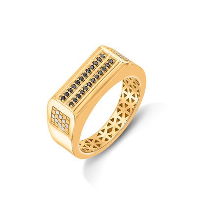 Crown Band Gold Men's Ring for Men