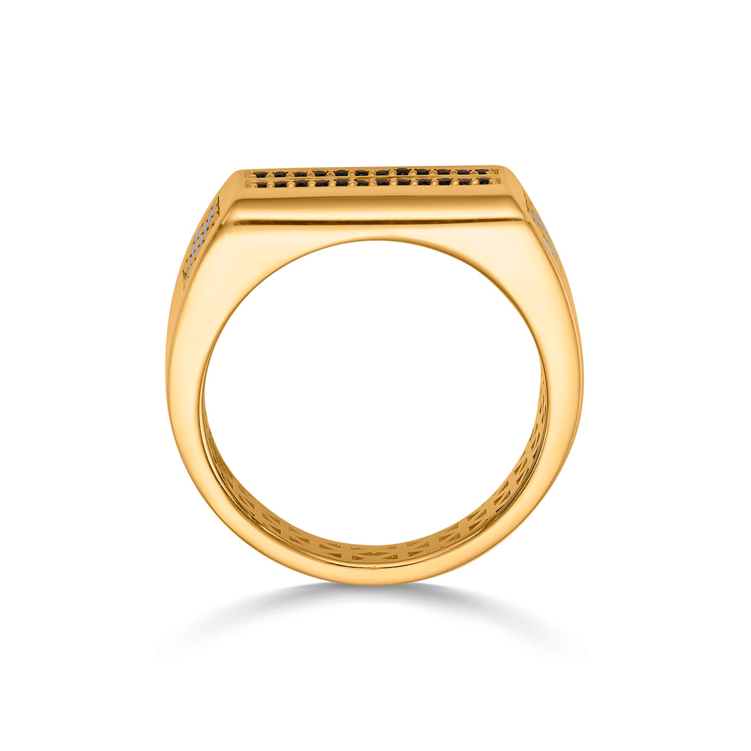 Crown Band Gold Men's Ring for Men