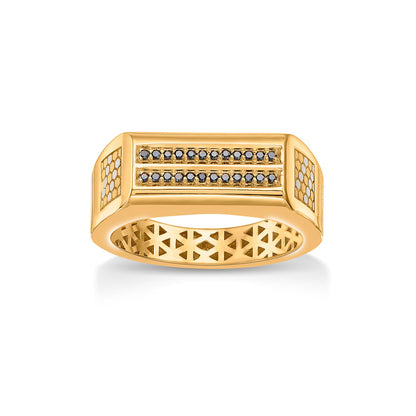 Crown Band Gold Men's Ring for Men