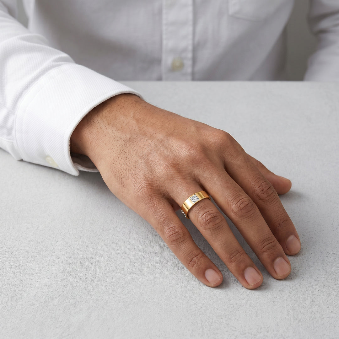 Refined Mark Gold Men's Ring for Men