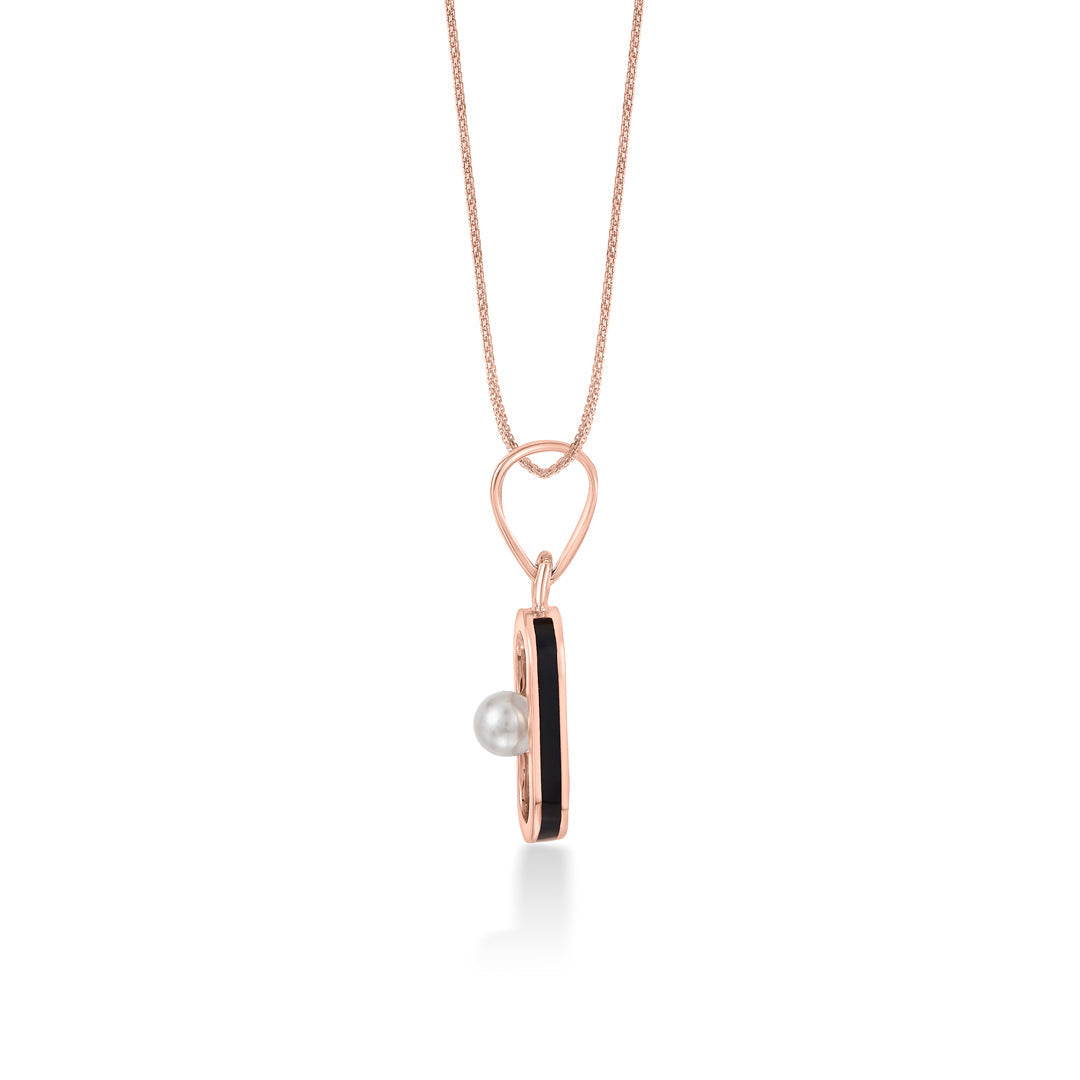 Pearl Glow Gold Modern Pendant for Women