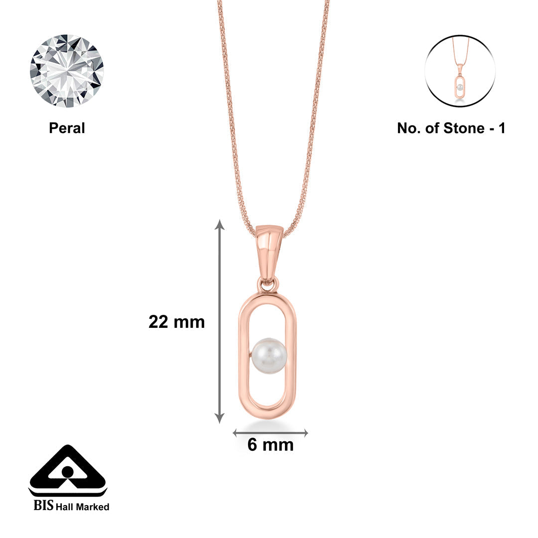Pearl Glow Gold Modern Pendant for Women