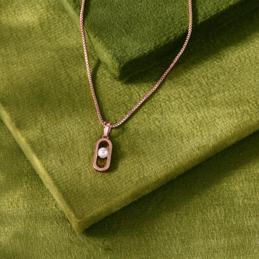 Pearl Glow Gold Modern Pendant for Women
