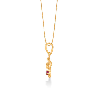 Radiant R Gold Alphabet Pendant for Women