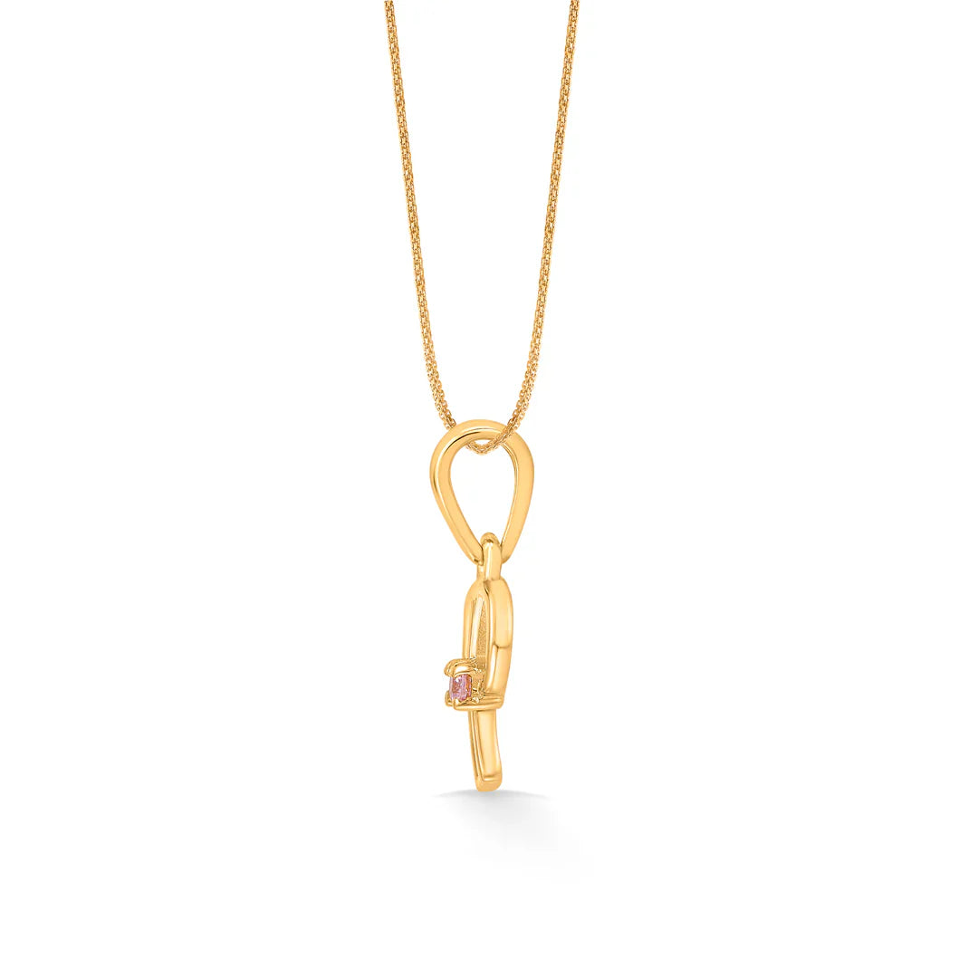 Prime P Gold Alphabet Pendant for Women
