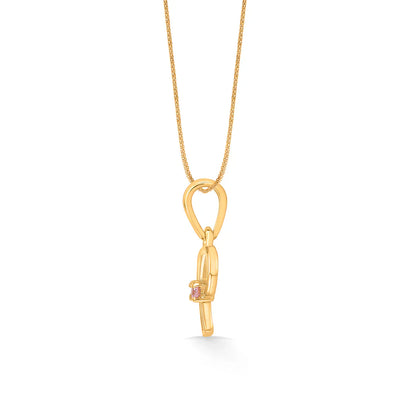 Prime P Gold Alphabet Pendant for Women