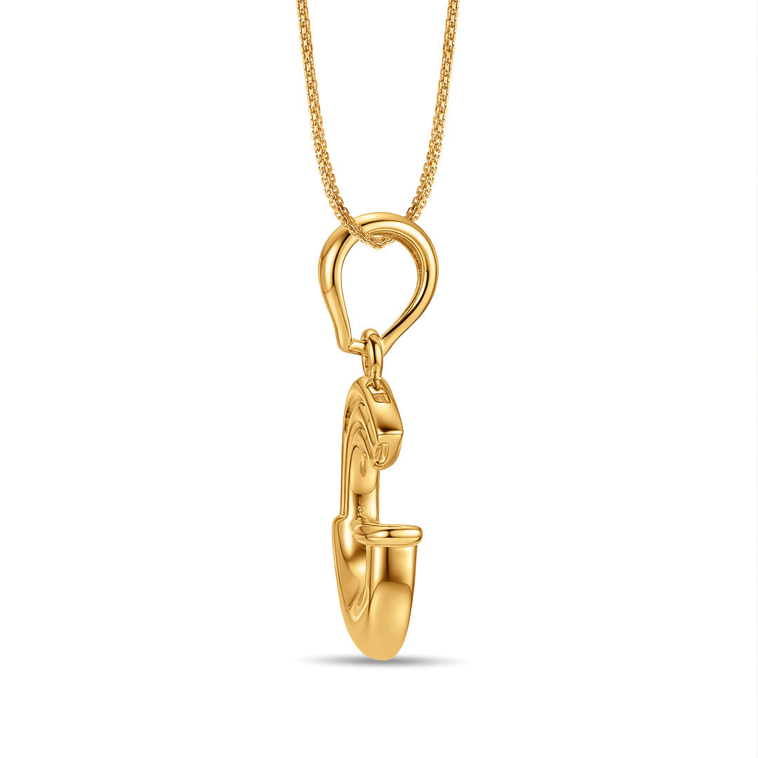 Gleam G Gold Alphabet Pendant for Women