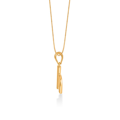 Halo H Gold Alphabet Pendant for Women
