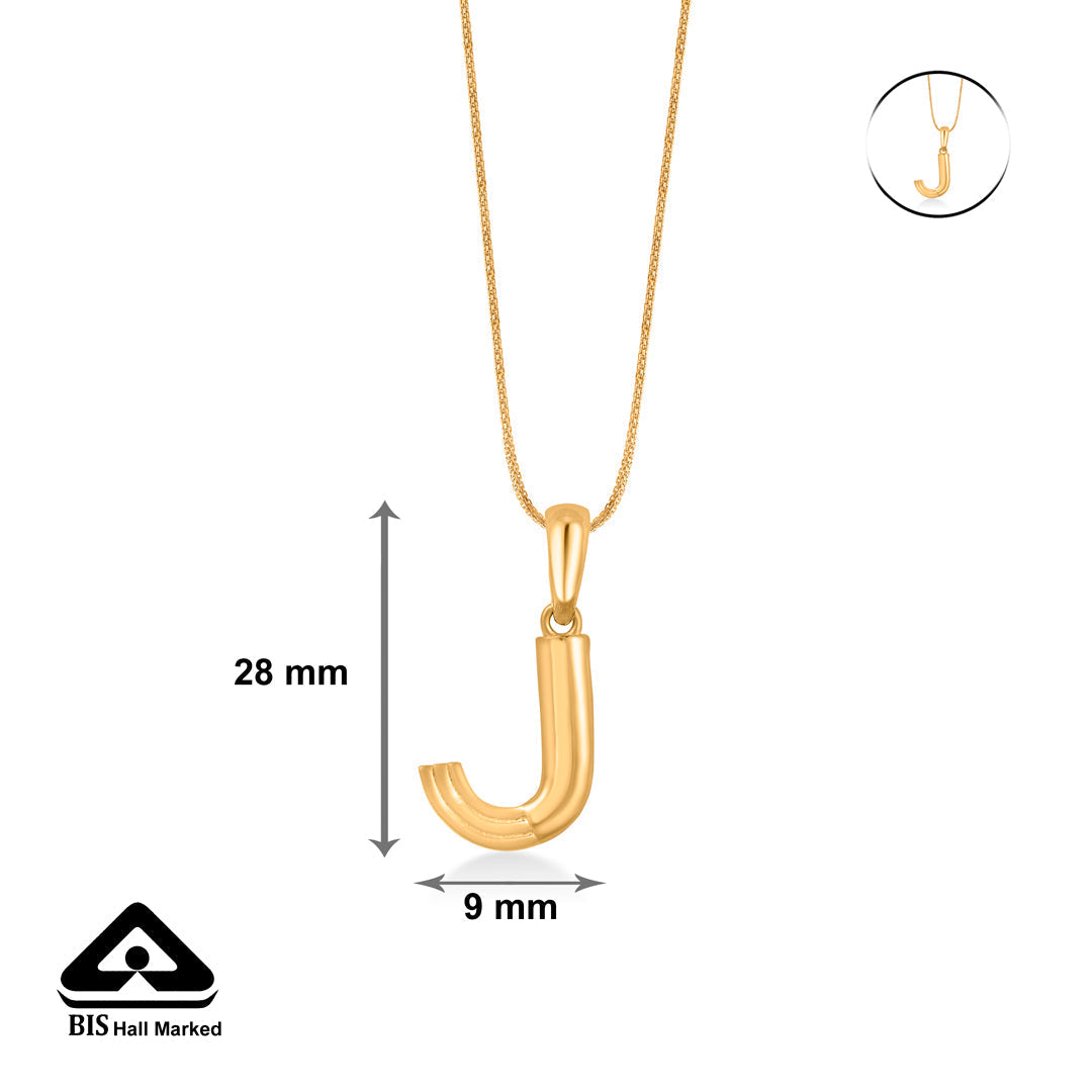 Joy J Gold Alphabet Pendant for Women