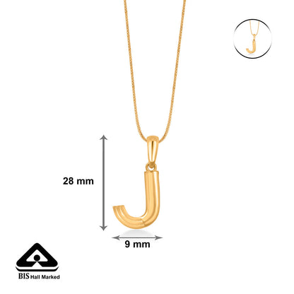 Joy J Gold Alphabet Pendant for Women