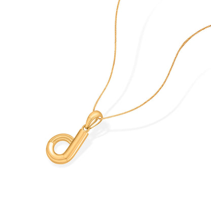 Dream D Gold Alphabet Pendant for Women
