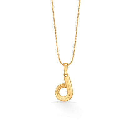 Dream D Gold Alphabet Pendant for Women
