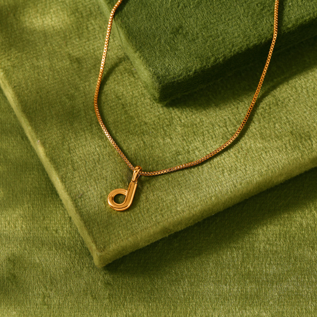 Dream D Gold Alphabet Pendant for Women