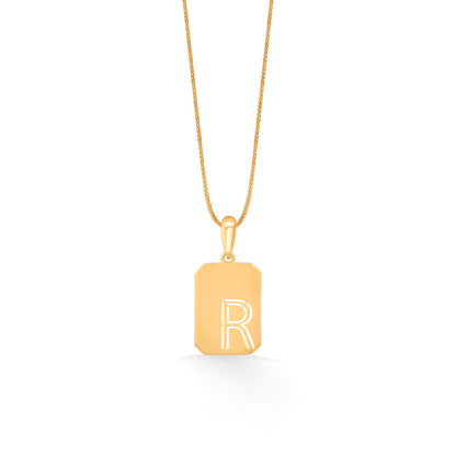 Regal R Gold Alphabet Pendant for Women