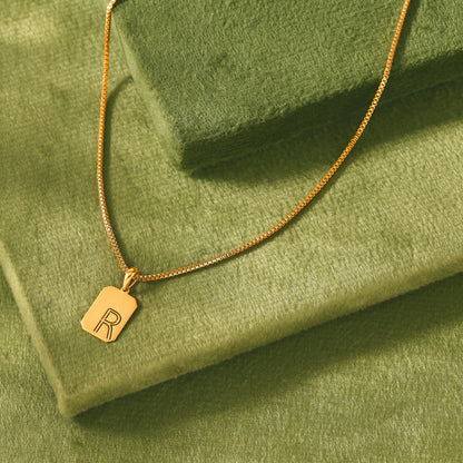 Regal R Gold Alphabet Pendant for Women
