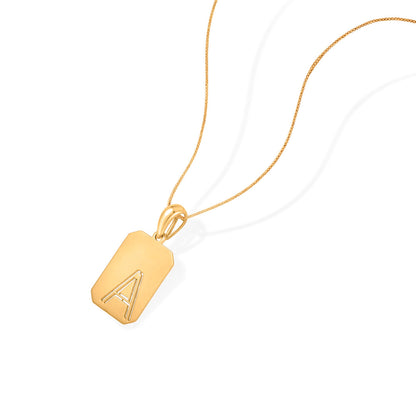 Allure A Gold Alphabet Pendant for Women