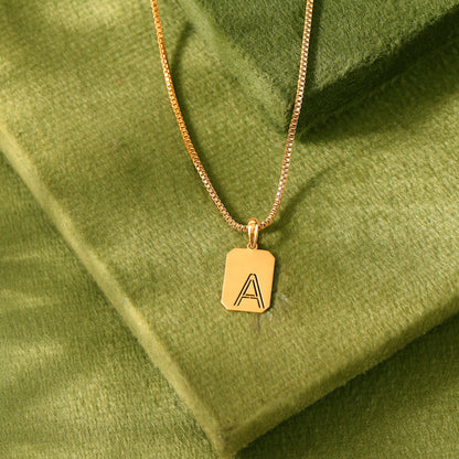 Allure A Gold Alphabet Pendant for Women