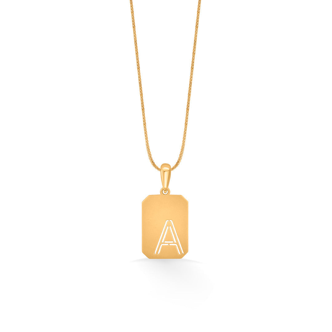 Allure A Gold Alphabet Pendant for Women
