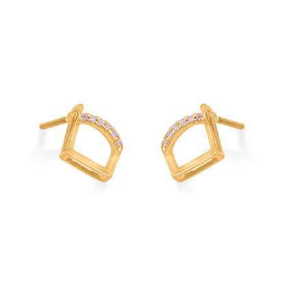 Diamond Glow Gold Pendant Set for Women