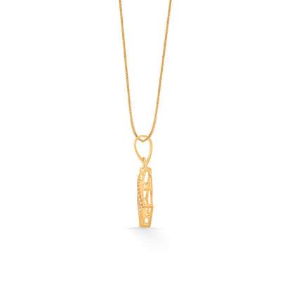 Diamond Glow Gold Pendant Set for Women