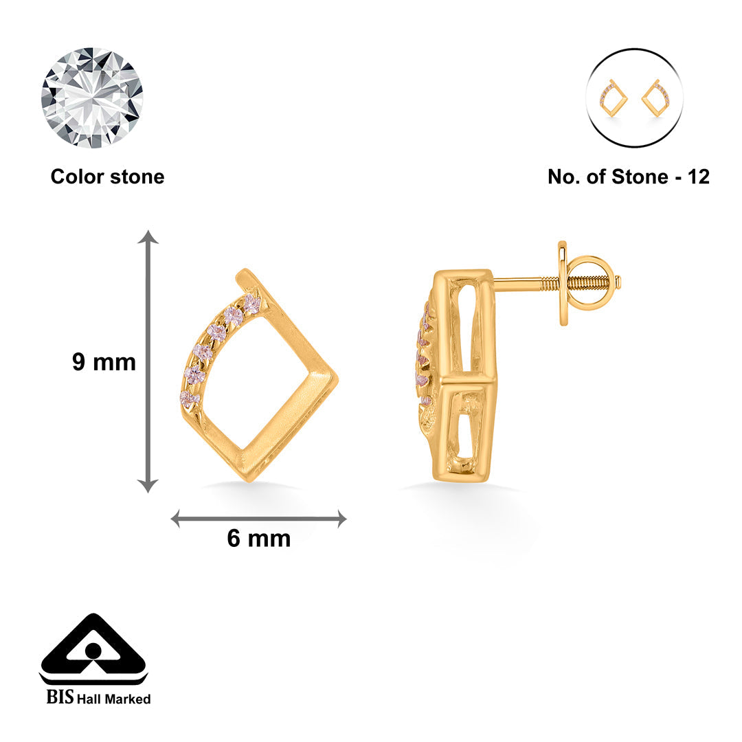 Diamond Glow Gold Pendant Set for Women