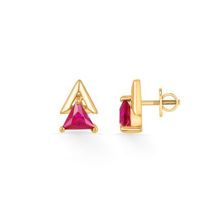 Triple Glow Gold Pendant Set for Women