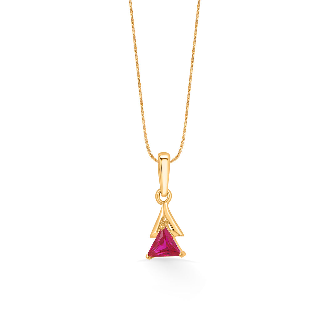 Triple Glow Gold Pendant Set for Women
