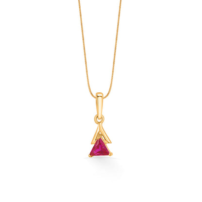 Triple Glow Gold Pendant Set for Women