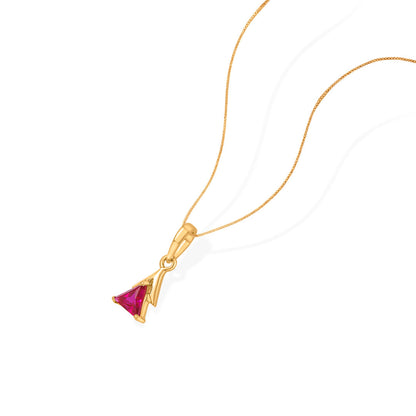 Triple Glow Gold Pendant Set for Women