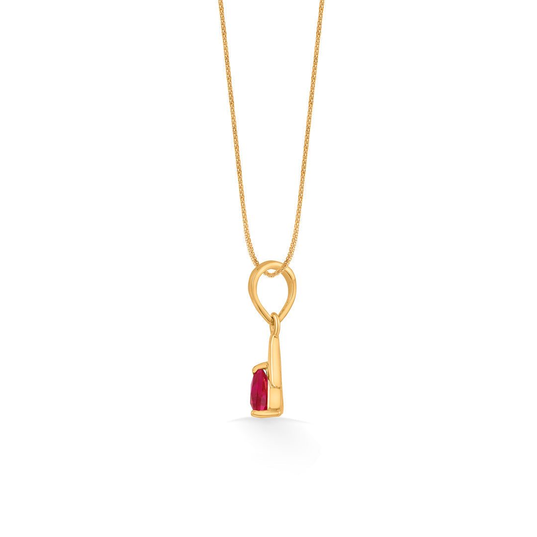 Triple Glow Gold Pendant Set for Women