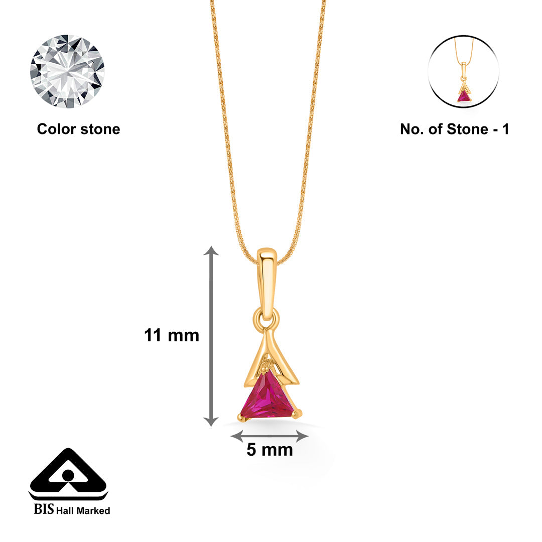 Triple Glow Gold Pendant Set for Women