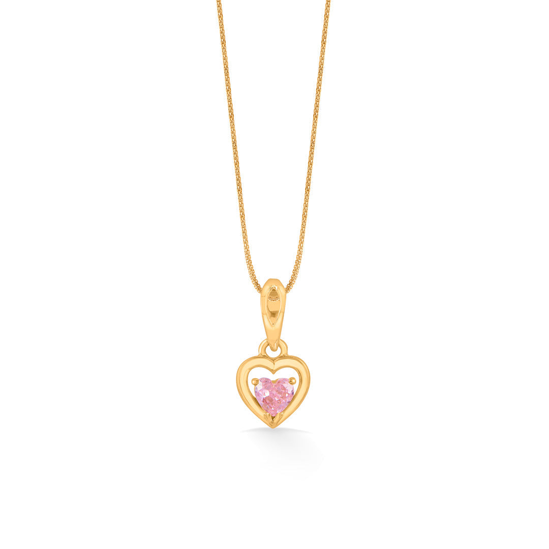 Blush Love Gold Pendant Set for Women