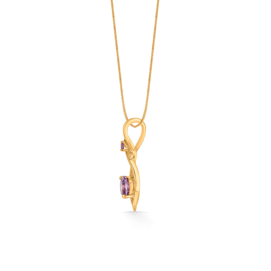 Iris Luxe Gold Pendant Set for Women