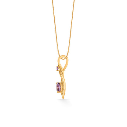 Iris Luxe Gold Pendant Set for Women