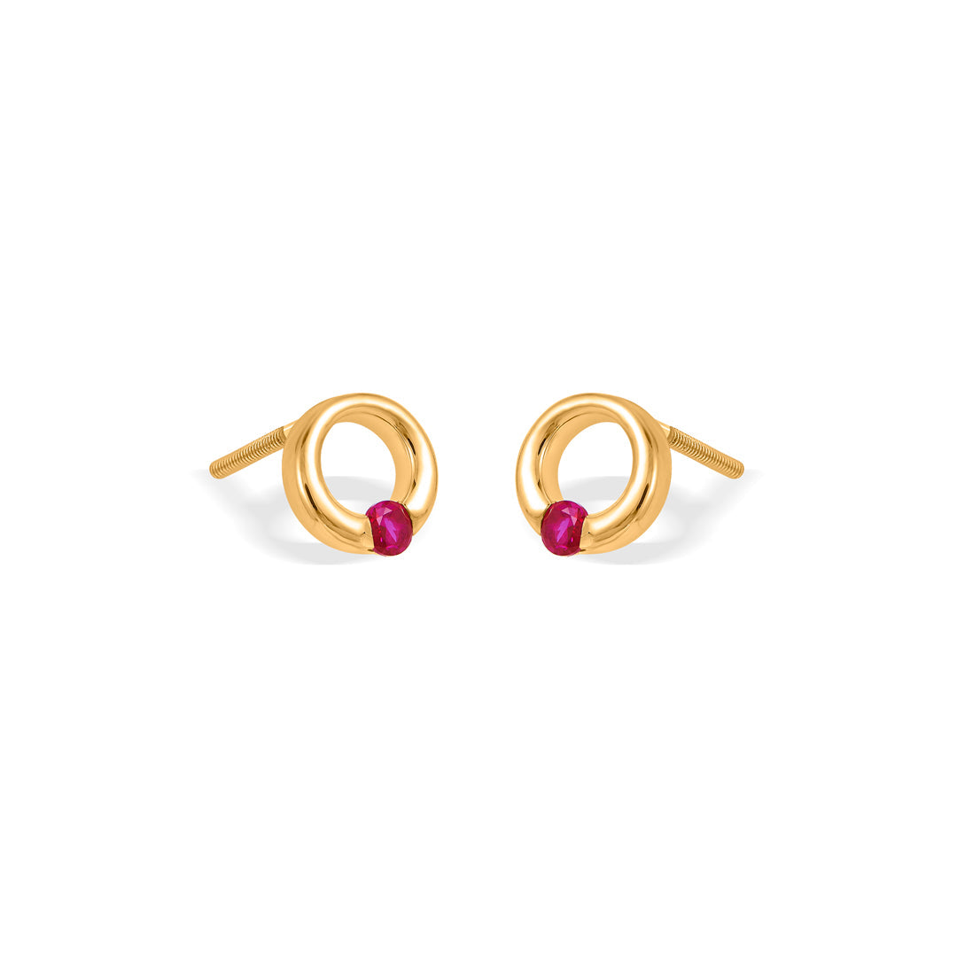 Scarlet Halo Gold Pendant Set for Women